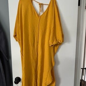 Free People Mustard Yellow Kaftan